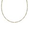 18K Gold over Sterling Silver Bar &#x26; White Cats Eye Bead Necklace